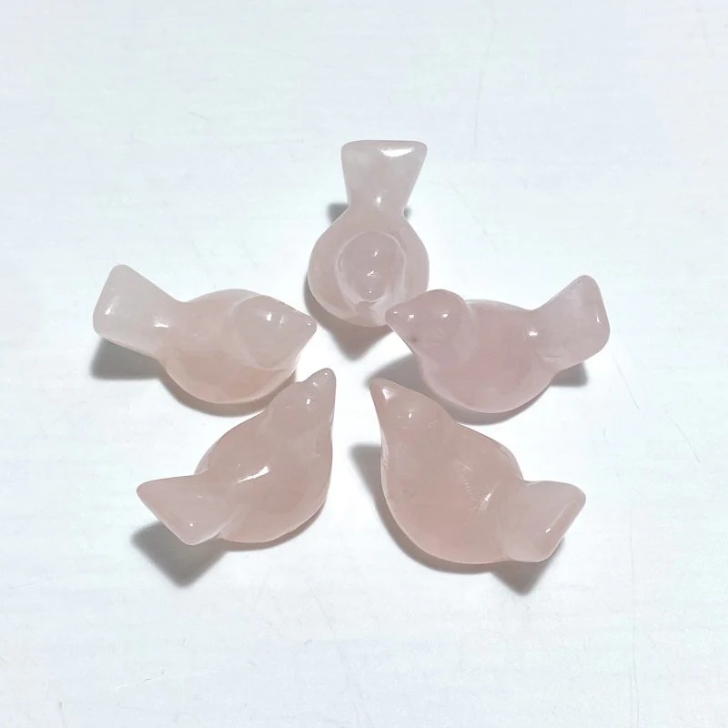 7 Types Mini Bird Carving Wholesale Rose Quartz Tiger Eye Chevron Amethyst - Image 4