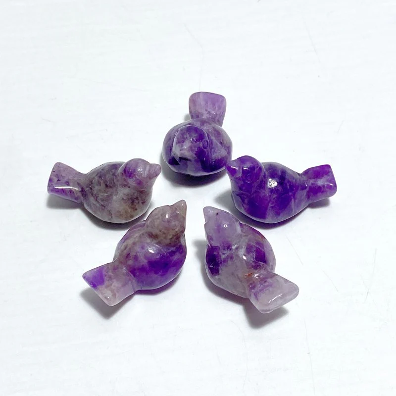7 Types Mini Bird Carving Wholesale Rose Quartz Tiger Eye Chevron Amethyst - Image 8