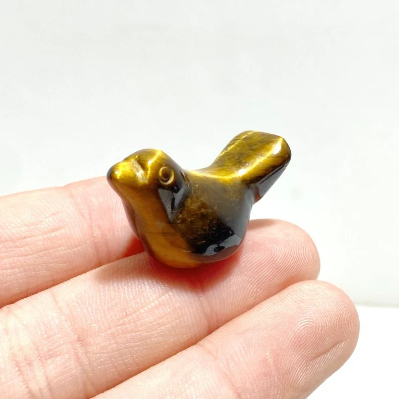 7 Types Mini Bird Carving Wholesale Rose Quartz Tiger Eye Chevron Amethyst - Image 9