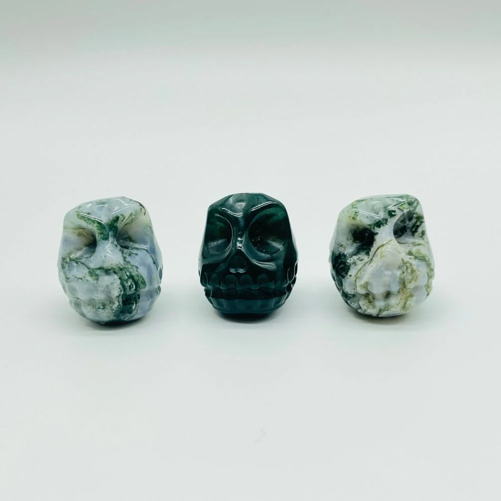 7 Types Voodoo Doll Jack Skellington Carving Wholesale Moss Agate Howlite Obsidian - Image 8