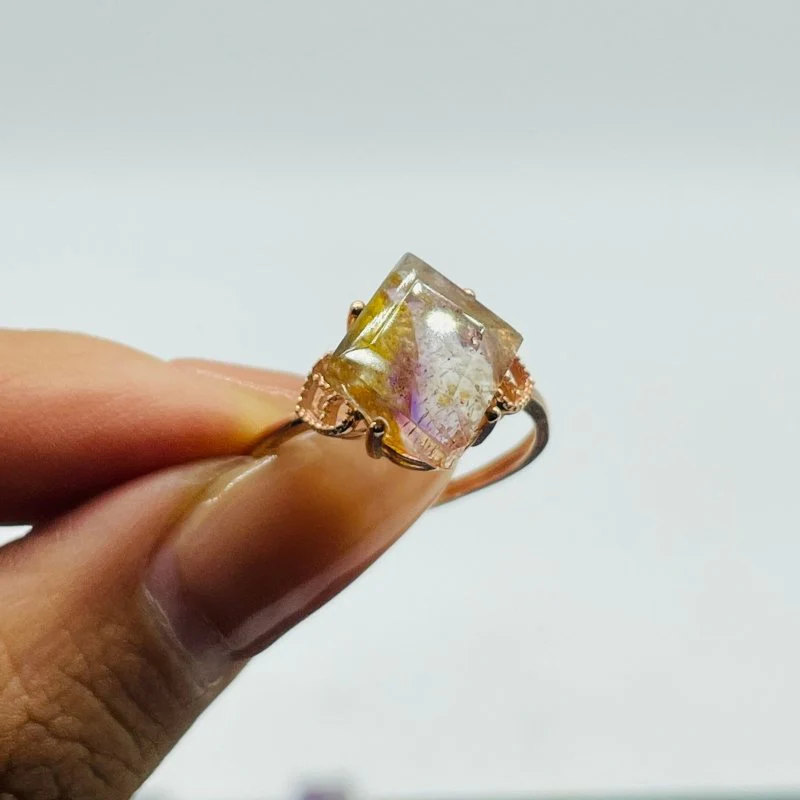 73 Pieces Super 7 Strawberry Quartz Different Styles Sterling Silver Ring - Image 3