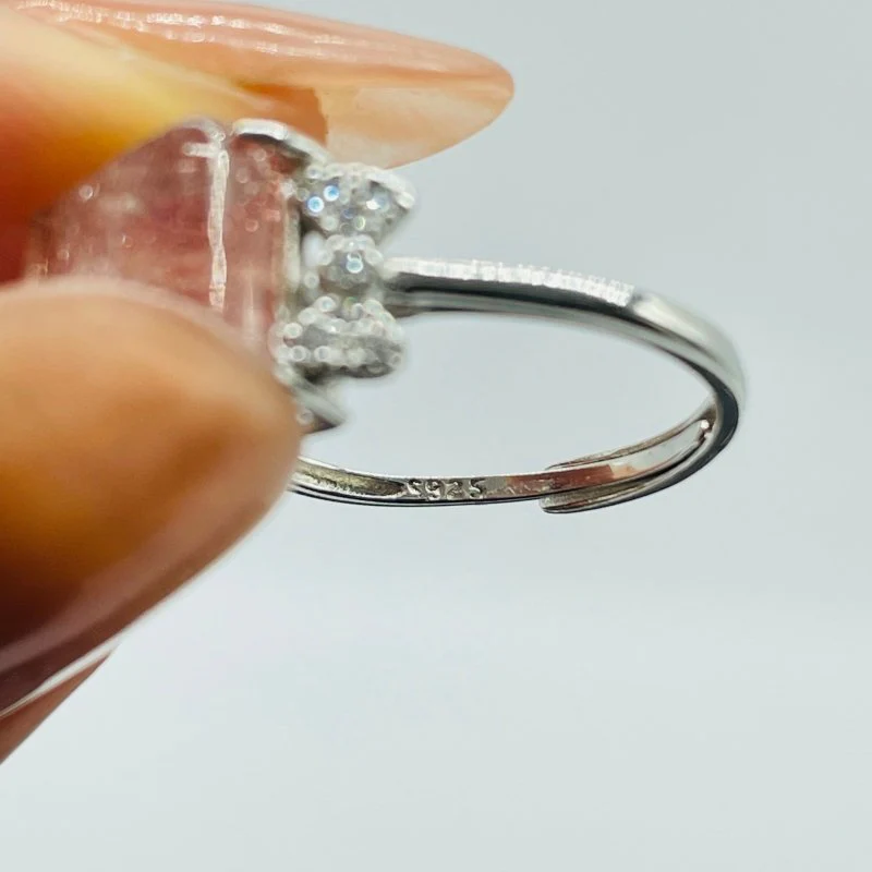 73 Pieces Super 7 Strawberry Quartz Different Styles Sterling Silver Ring - Image 7