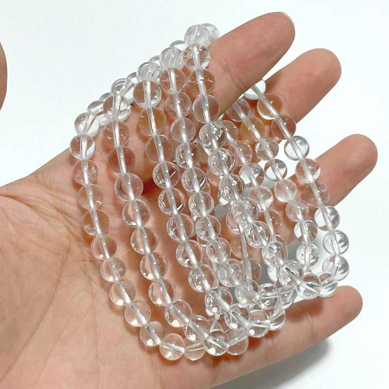 7mm Clear Quartz Bracelet Wholesale - Image 2