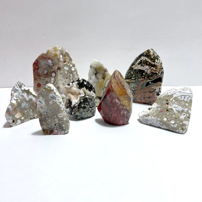 8 Pieces Large 8th Vein Ocean Jasper Free Form Home Decor - Image 2