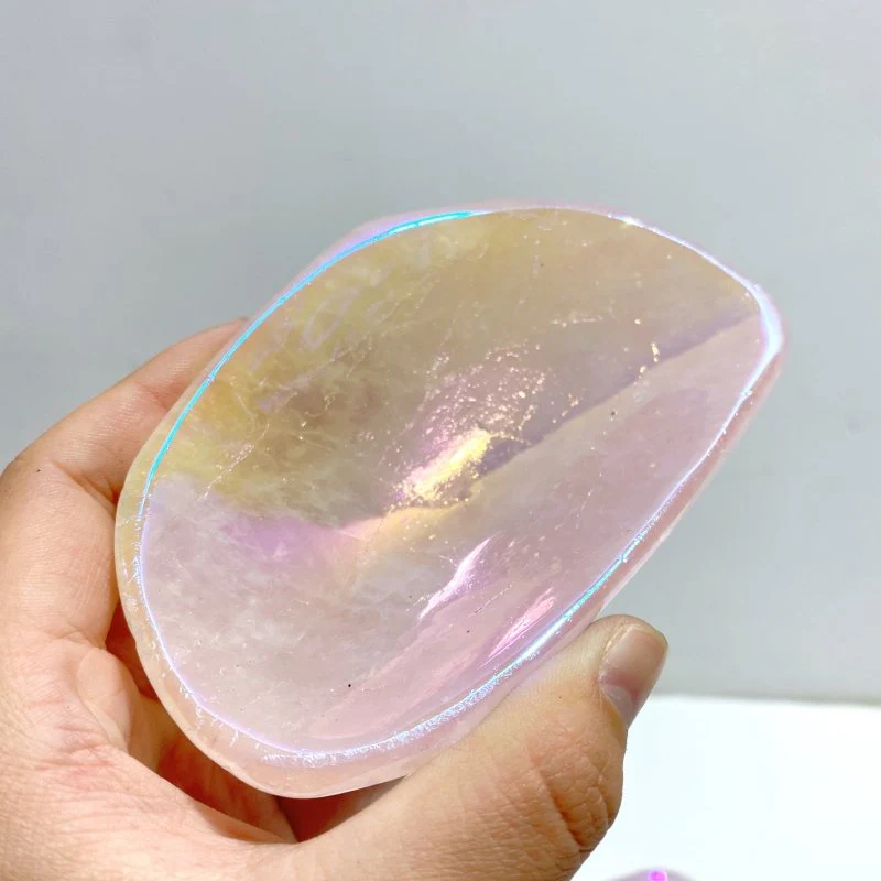 8 Pieces Aura Rose Quartz Bowl Carving - Image 3