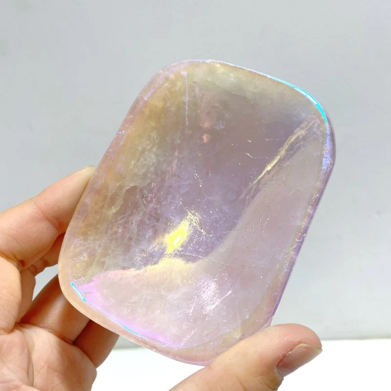 8 Pieces Aura Rose Quartz Bowl Carving - Image 4