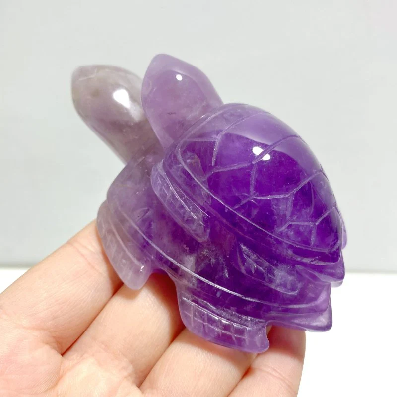 8 Pieces Chevron Amethyst Sea Turtles Carving