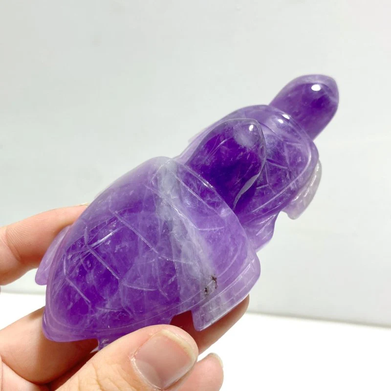 8 Pieces Chevron Amethyst Sea Turtles Carving - Image 3