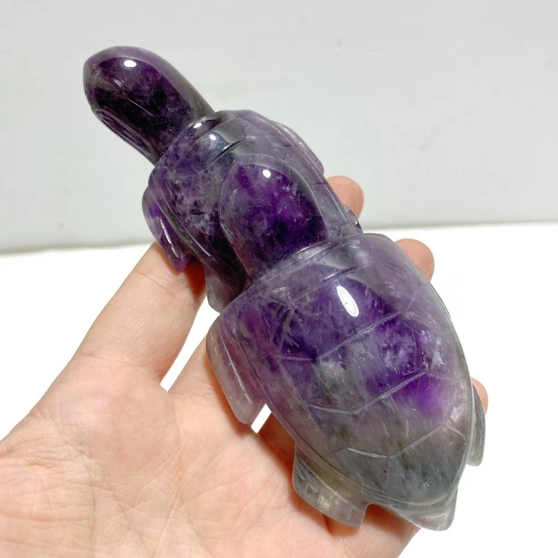 8 Pieces Chevron Amethyst Sea Turtles Carving - Image 5