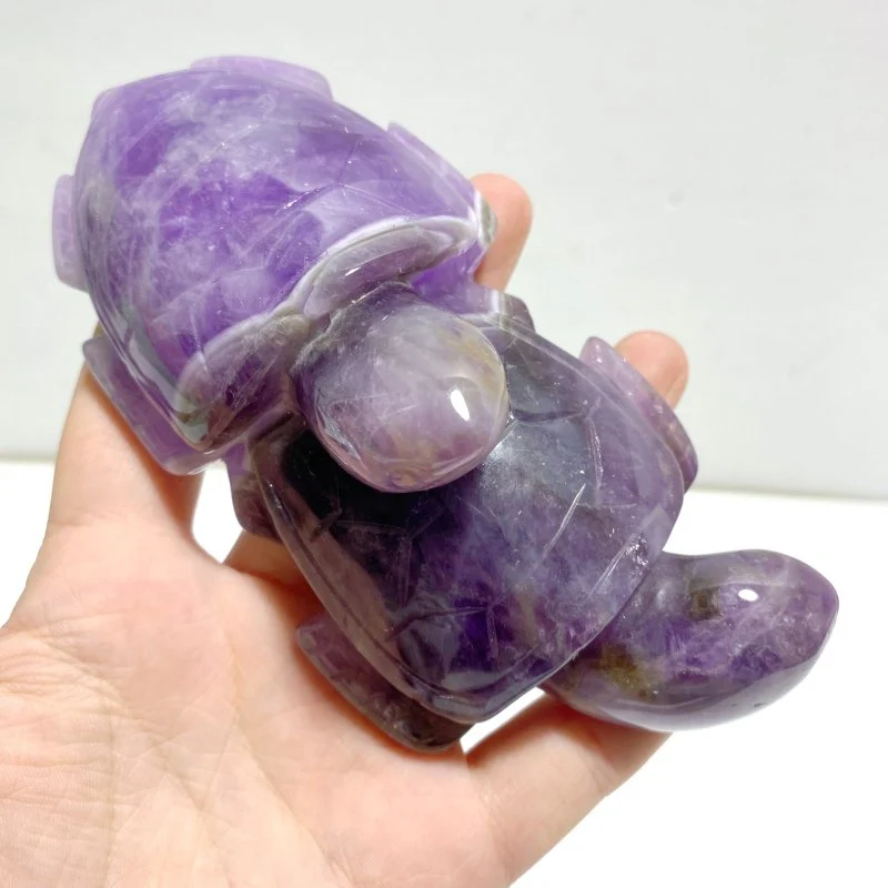 8 Pieces Chevron Amethyst Sea Turtles Carving - Image 7