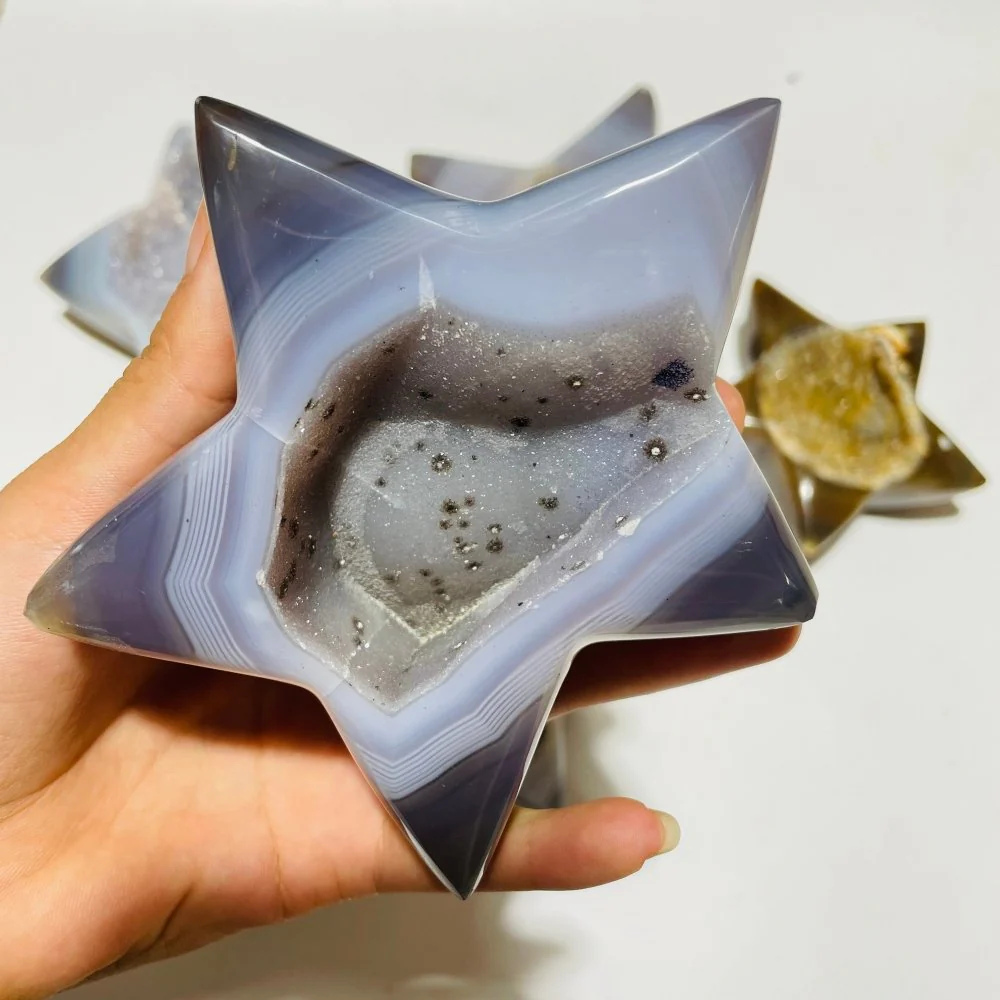 8 Pieces Druzy Agate Geode Star - Image 2