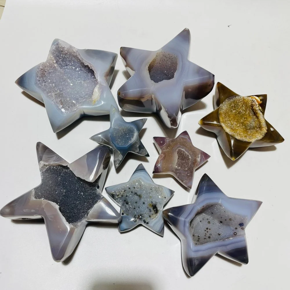 8 Pieces Druzy Agate Geode Star - Image 3