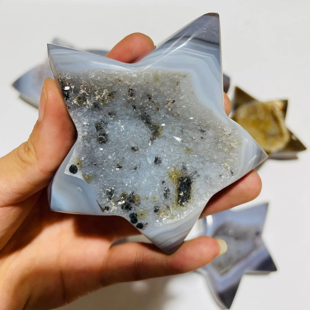 8 Pieces Druzy Agate Geode Star - Image 4