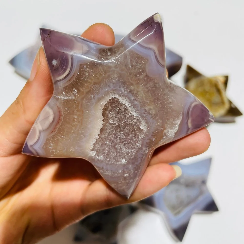 8 Pieces Druzy Agate Geode Star - Image 5