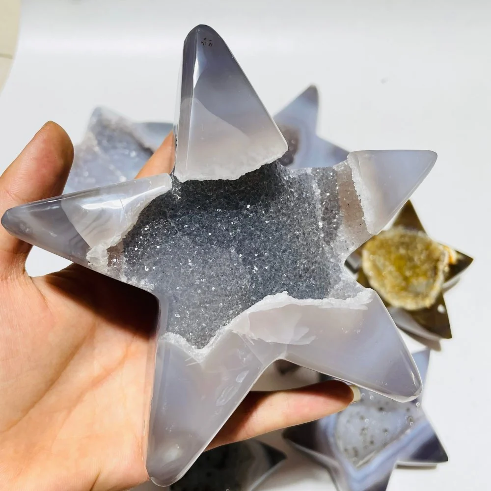8 Pieces Druzy Agate Geode Star - Image 7