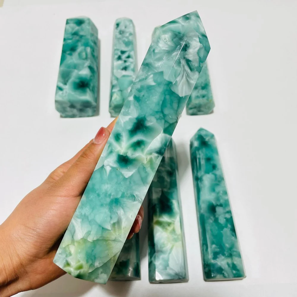 8 Pieces Heat Treatment Seraphinite Points - Image 2