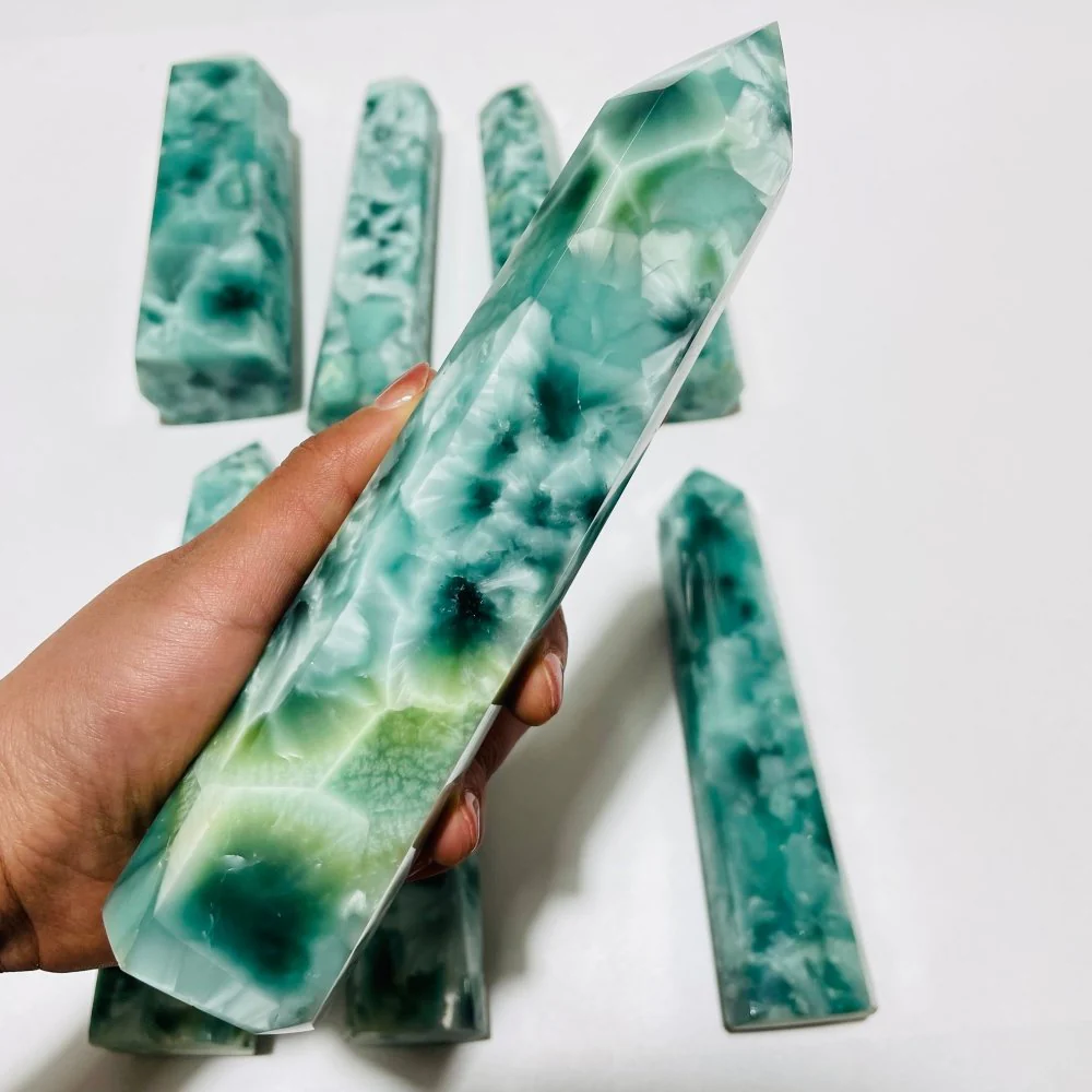 8 Pieces Heat Treatment Seraphinite Points - Image 4