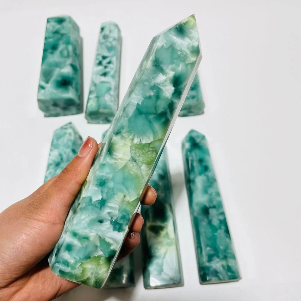 8 Pieces Heat Treatment Seraphinite Points - Image 5
