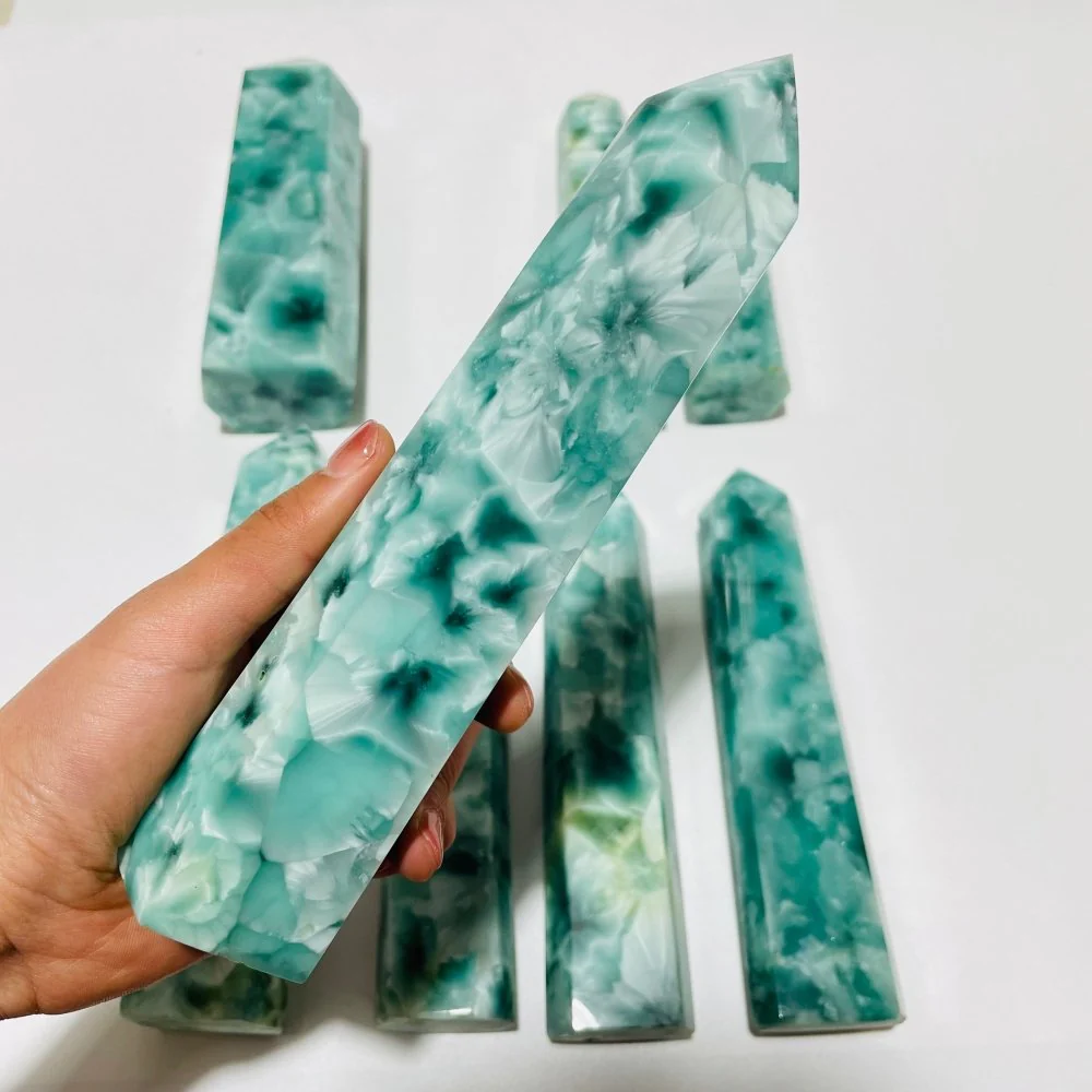 8 Pieces Heat Treatment Seraphinite Points - Image 6