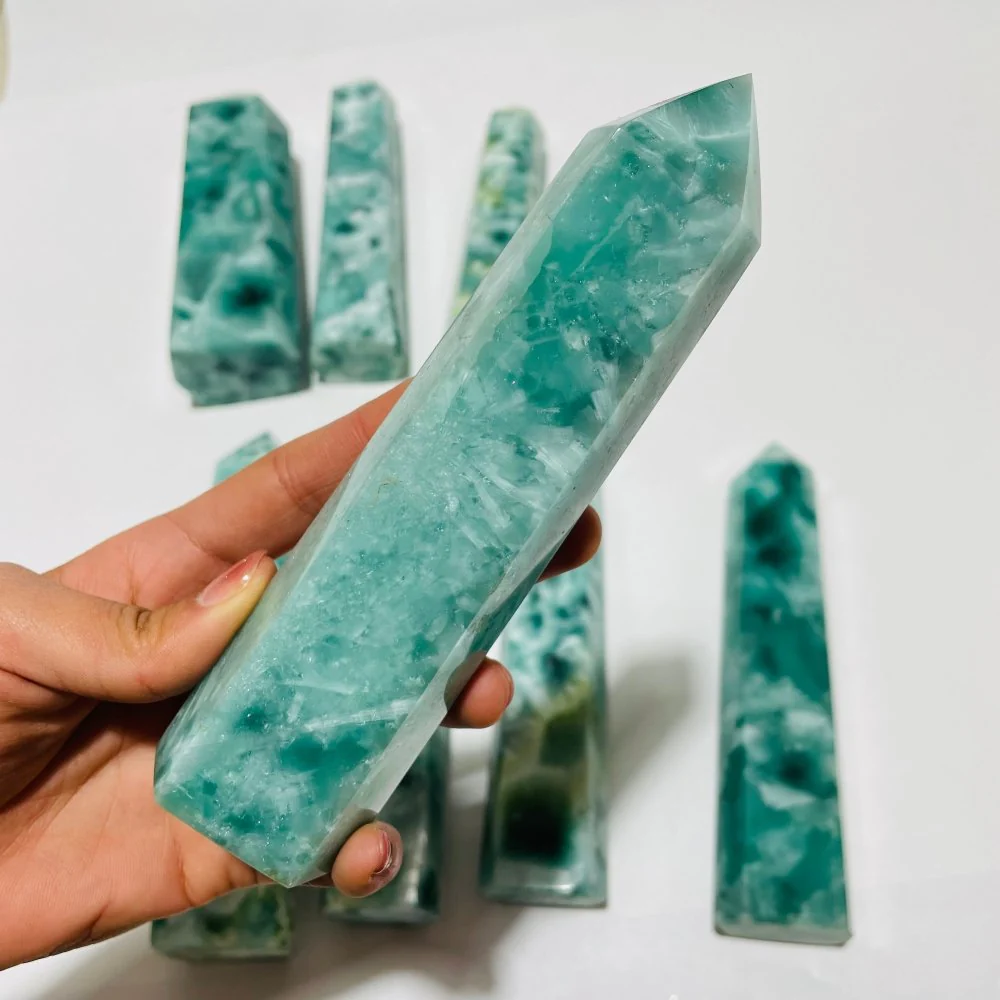 8 Pieces Heat Treatment Seraphinite Points - Image 7