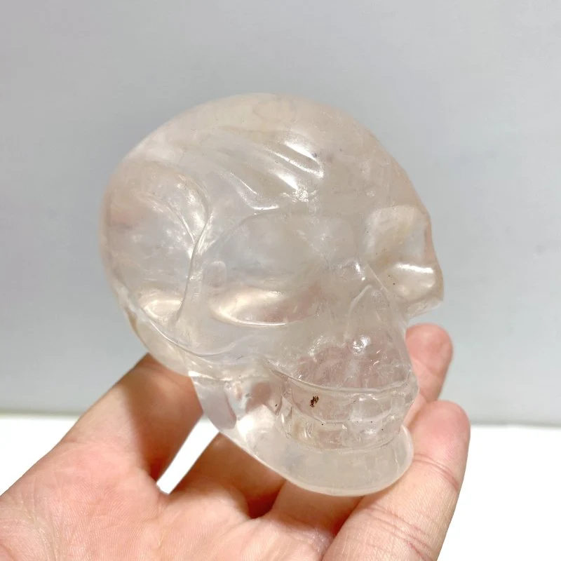 8 Pieces Hematoid Quartz Golden Fire Quartz Skull Carving - Image 7