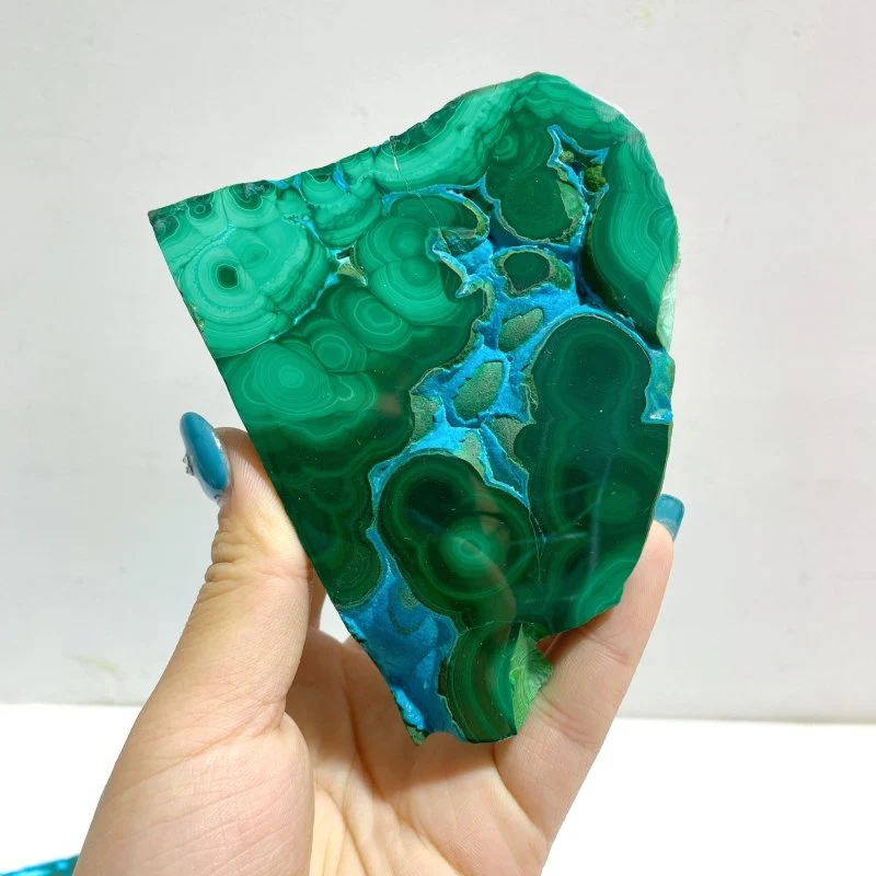 8 Pieces High Quality Chrysocolla Mixed Malachite Slab Specimen #12 - Image 2