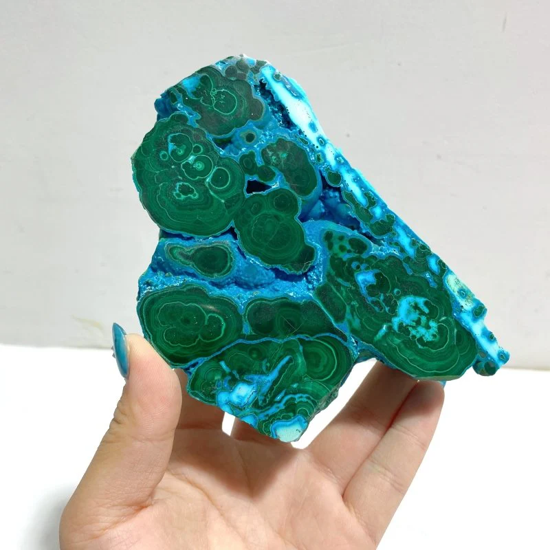 8 Pieces High Quality Chrysocolla Mixed Malachite Slab Specimen #12 - Image 4