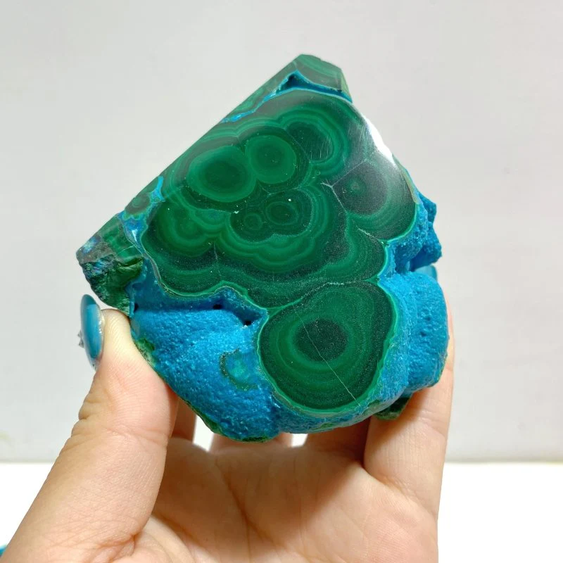 8 Pieces High Quality Chrysocolla Mixed Malachite Slab Specimen #12 - Image 5