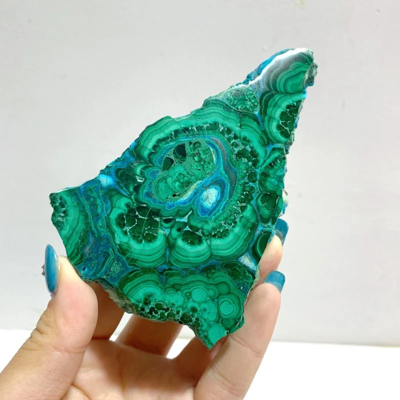 8 Pieces High Quality Chrysocolla Mixed Malachite Slab Specimen #12 - Image 6
