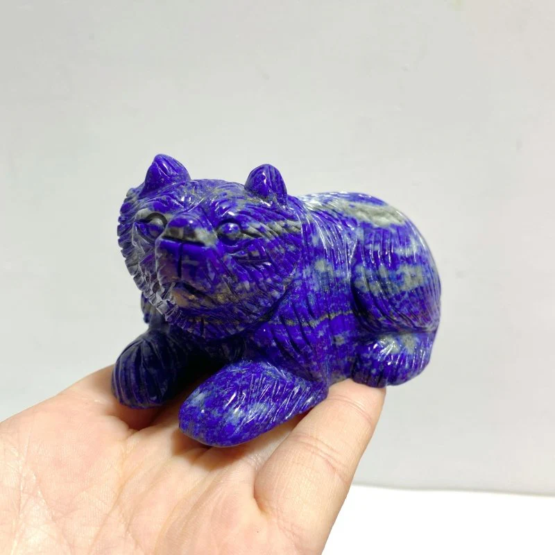 8 Pieces Lapis Lazuli Bears Carving - Image 2
