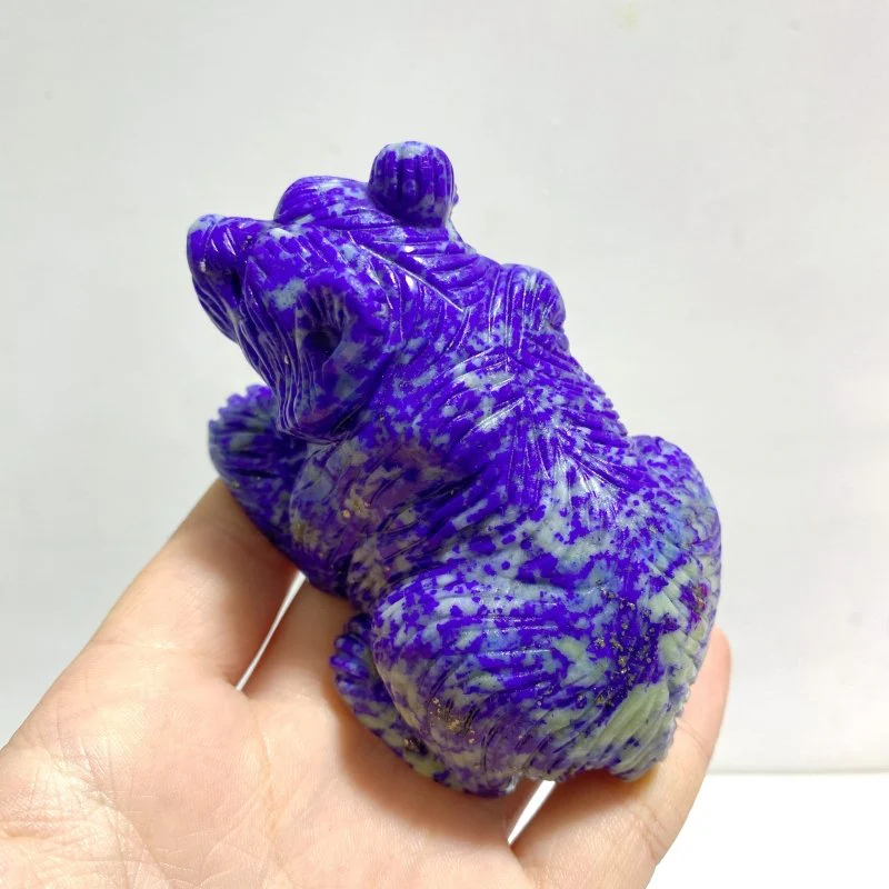 8 Pieces Lapis Lazuli Bears Carving - Image 4