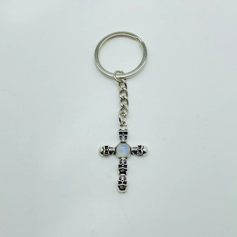 8 Types Crystal Keychain Carving Wholesale Cross Spin Turntable Shape - Image 5