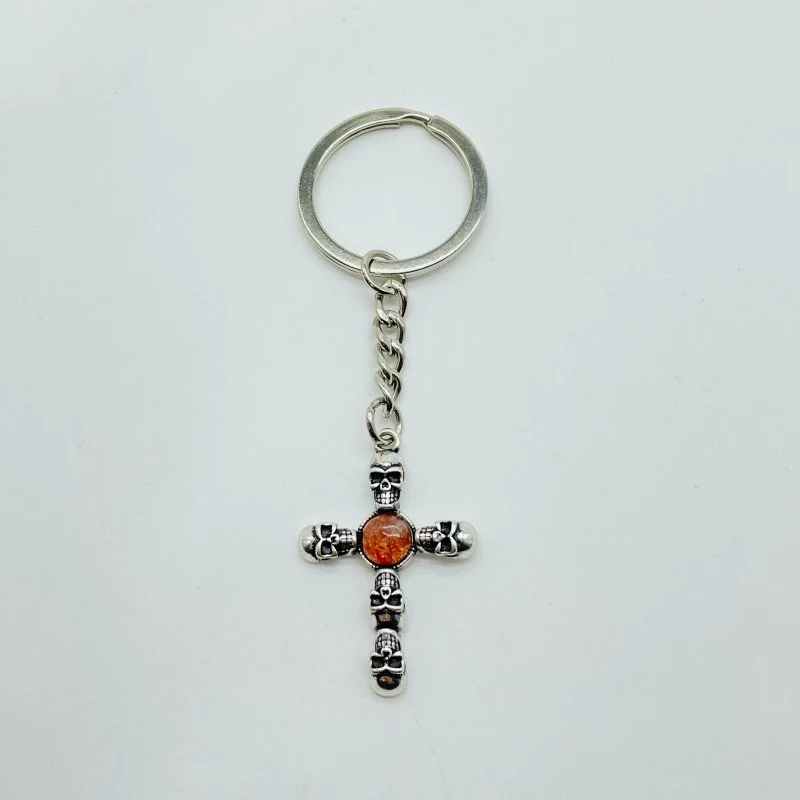 8 Types Crystal Keychain Carving Wholesale Cross Spin Turntable Shape - Image 6