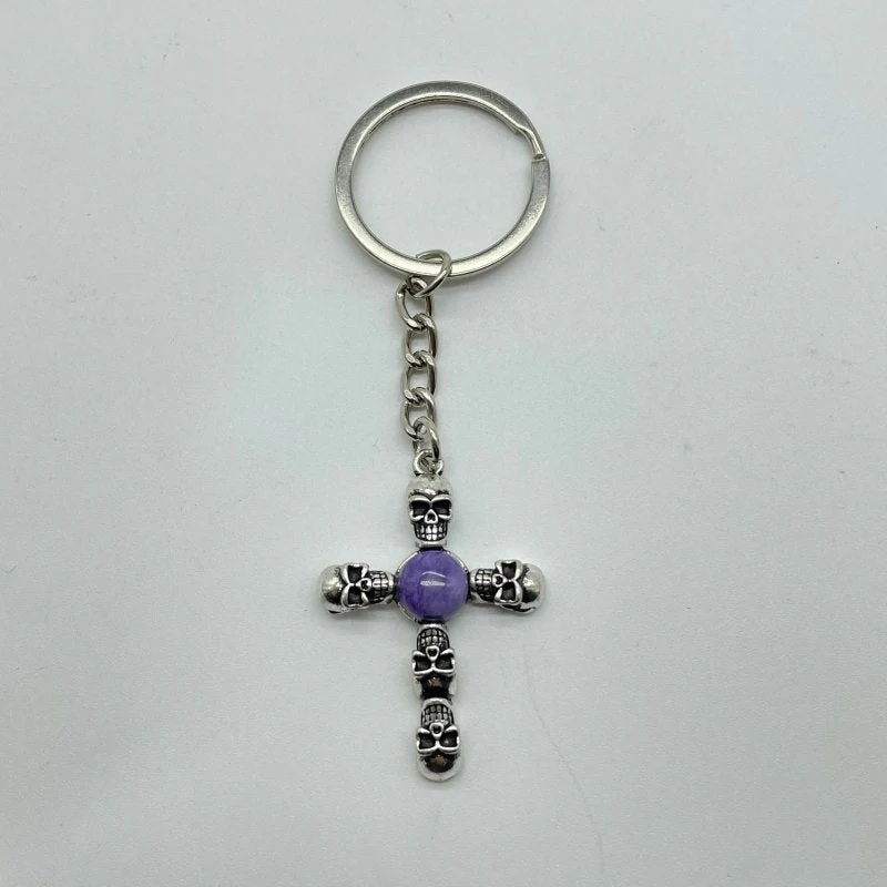8 Types Crystal Keychain Carving Wholesale Cross Spin Turntable Shape - Image 9