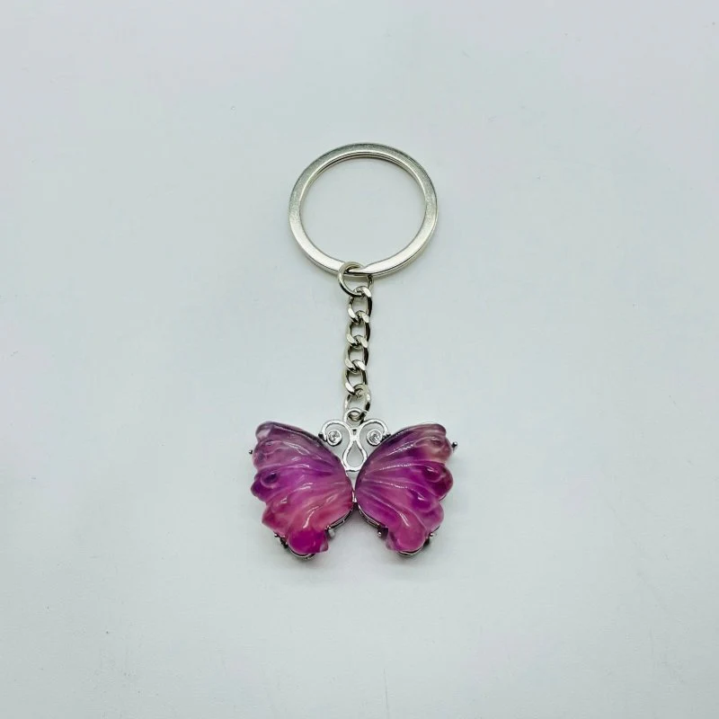 8 Types Crystal Keychain Stone Carving Wholesale Wing Heart Shape - Image 10