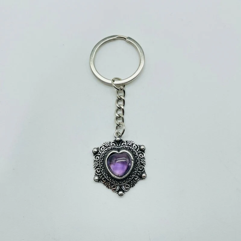 8 Types Crystal Keychain Stone Carving Wholesale Wing Heart Shape - Image 3