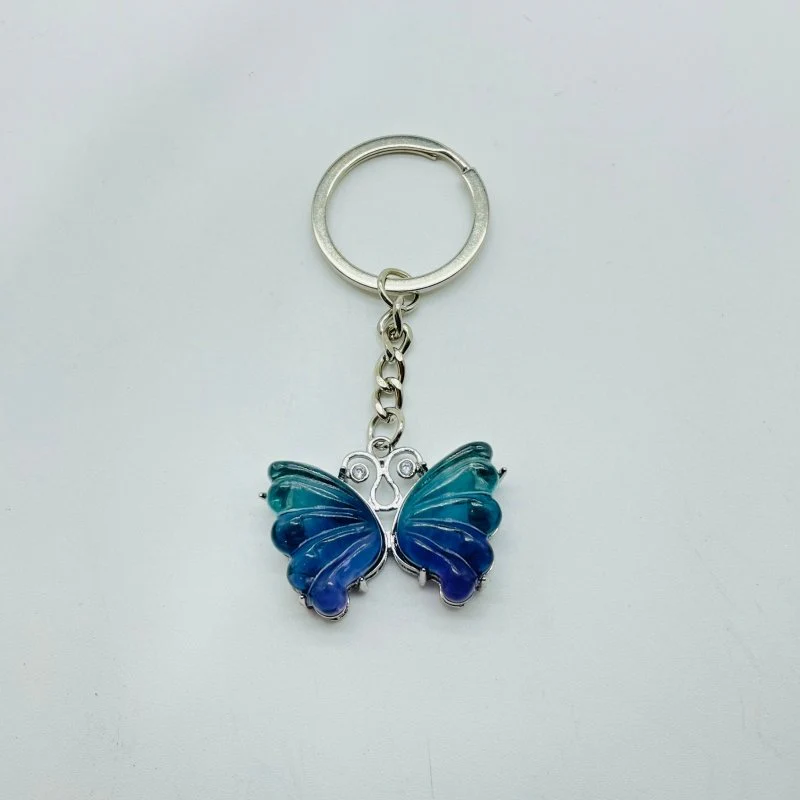 8 Types Crystal Keychain Stone Carving Wholesale Wing Heart Shape - Image 6