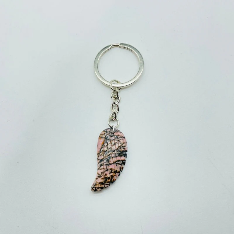 8 Types Crystal Keychain Stone Carving Wholesale Wing Heart Shape - Image 8