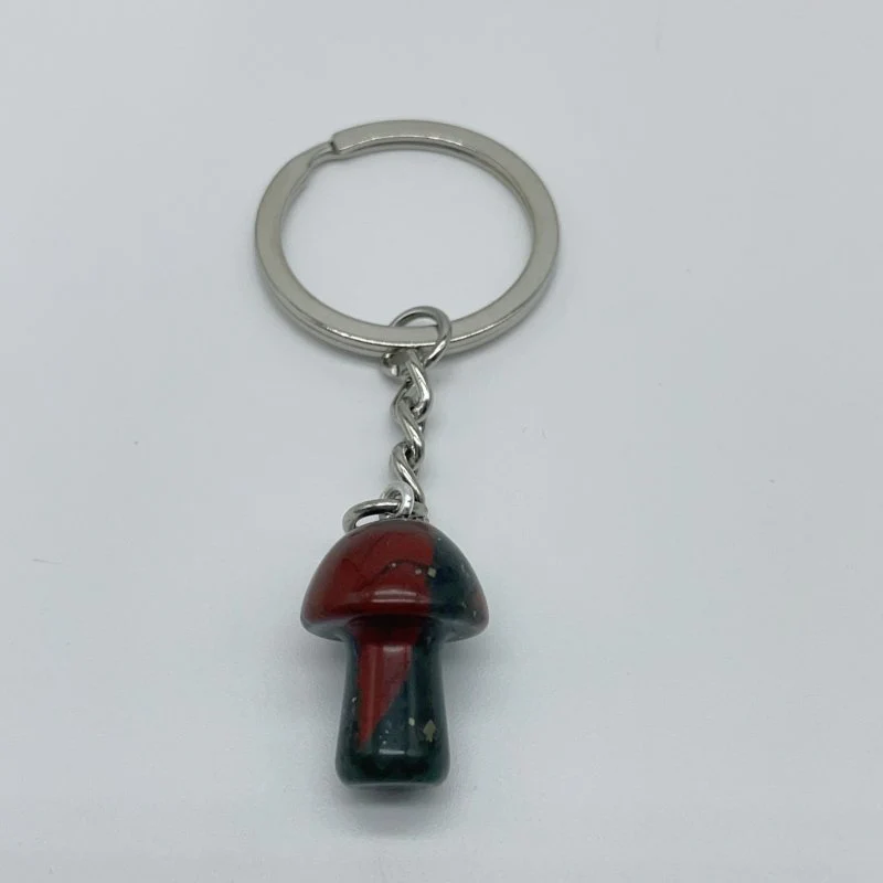 8 Types Mini Mushroom Keychain Wholesale Rhodonite Carnelian Lapis Lazuli - Image 8