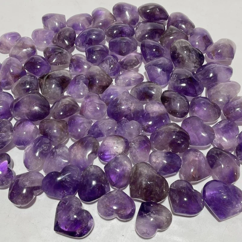 80 Pieces Amethyst Heart Crystal - Image 3