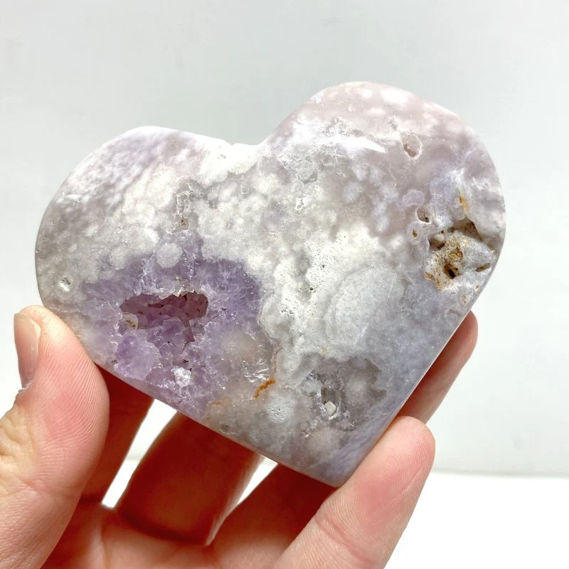 31 Pieces Geode Sakura Flower Agate Heart - Image 3