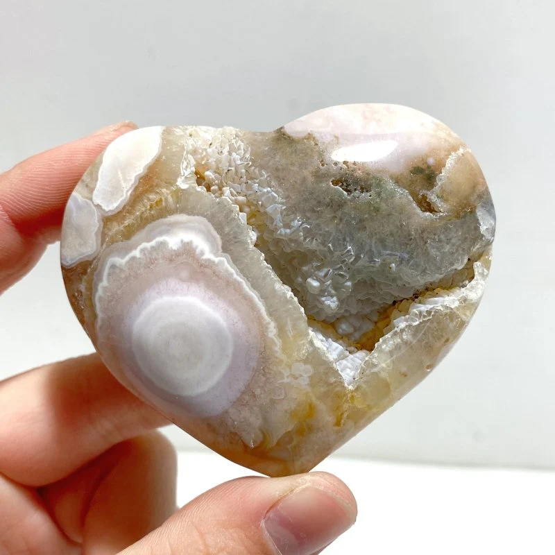 31 Pieces Geode Sakura Flower Agate Heart - Image 7