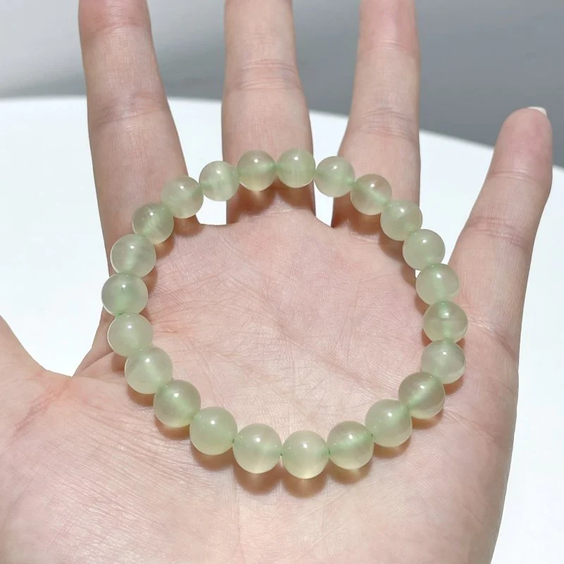 8mm Clear Afghanistan Jade Bracelets Wholesale - Image 5