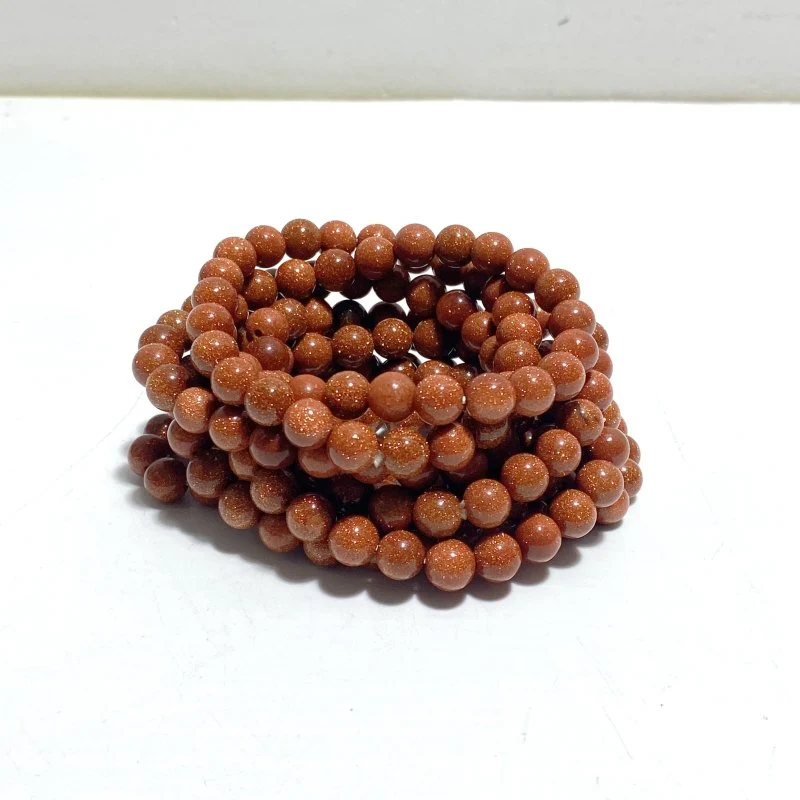 8mm Gold Sandstone Bracelets Wholesale - Image 4