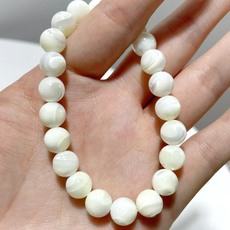 3 Colors Mother of Pearl Mop Shell Round Shells Bracelet Wholesale - Image 10