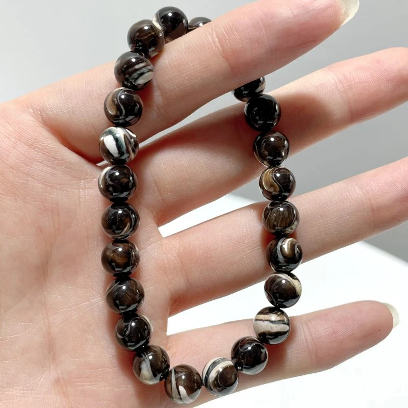 3 Colors Mother of Pearl Mop Shell Round Shells Bracelet Wholesale - Image 5