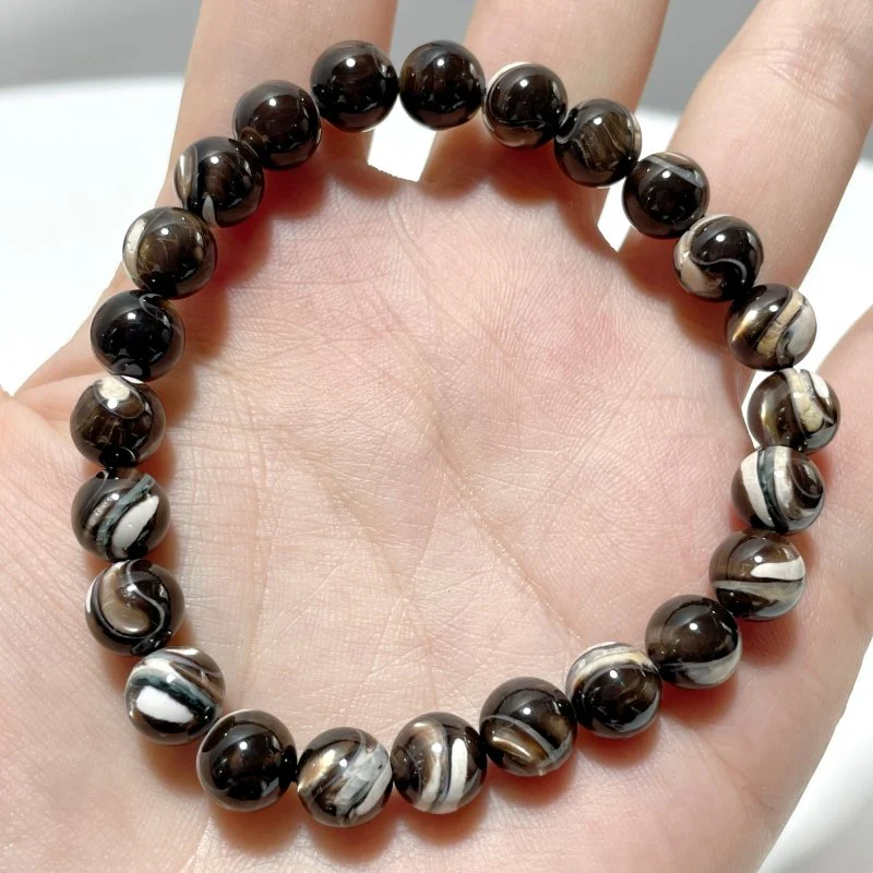 3 Colors Mother of Pearl Mop Shell Round Shells Bracelet Wholesale - Image 6