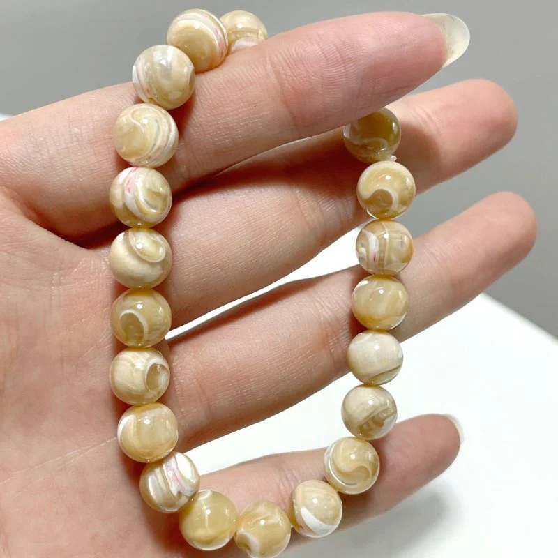3 Colors Mother of Pearl Mop Shell Round Shells Bracelet Wholesale - Image 9