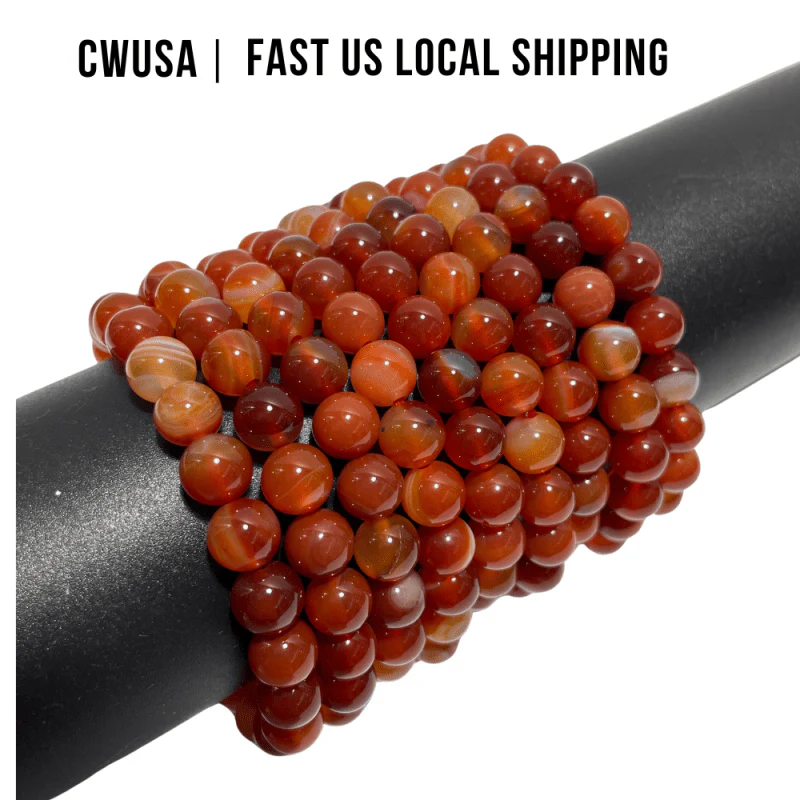 Local Stock - 8MM Natural Red Carnelian Bracelet Wholesale