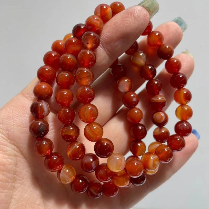Local Stock - 8MM Natural Red Carnelian Bracelet Wholesale - Image 2